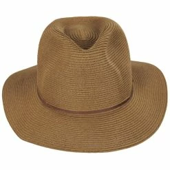 Brixton Hats Wesley Braided Toyo Straw Fedora Hat - Copper