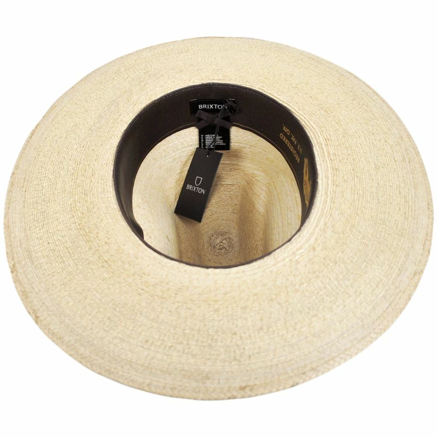 Brixton Hats Sedona Reserve Palm Straw Cowboy Hat - Natural 5 Brixton Hats Sedona Reserve Palm Straw Cowboy Hat - Natural - Image 3