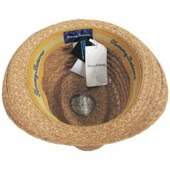 Tommy Bahama Bemaraha Raffia Straw Stingy Brim Fedora Hat -Brixton Hats Shop 443997