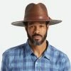 Brixton Hats Field Proper Palm Straw Fedora Hat -Brixton Hats Shop 444105
