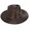 Brixton Hats Marcos Palm Straw Fedora Hat - Dark Brown