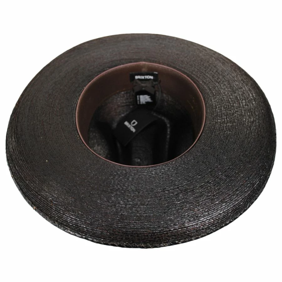 Brixton Hats Sedona Reserve Palm Straw Cowboy Hat - Dark Brown 5 Brixton Hats Sedona Reserve Palm Straw Cowboy Hat - Dark Brown - Image 3