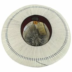 Biltmore Vintage Couture Flush Bangora Shantung Straw Fedora Hat -Brixton Hats Shop 445580