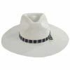 Brixton Hats Leigh Wool Felt Wide Brim Fedora Hat - Off White -Brixton Hats Shop 446676