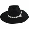 Brixton Hats Leigh Wool Felt Wide Brim Fedora Hat - Black 2 Brixton Hats Leigh Wool Felt Wide Brim Fedora Hat - Black -Brixton Hats Shop 446736