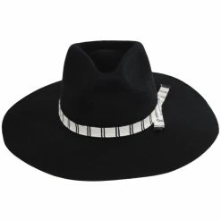 Brixton Hats Leigh Wool Felt Wide Brim Fedora Hat - Black