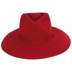 Brixton Hats Jo Wool Felt Rancher Fedora Hat - Red