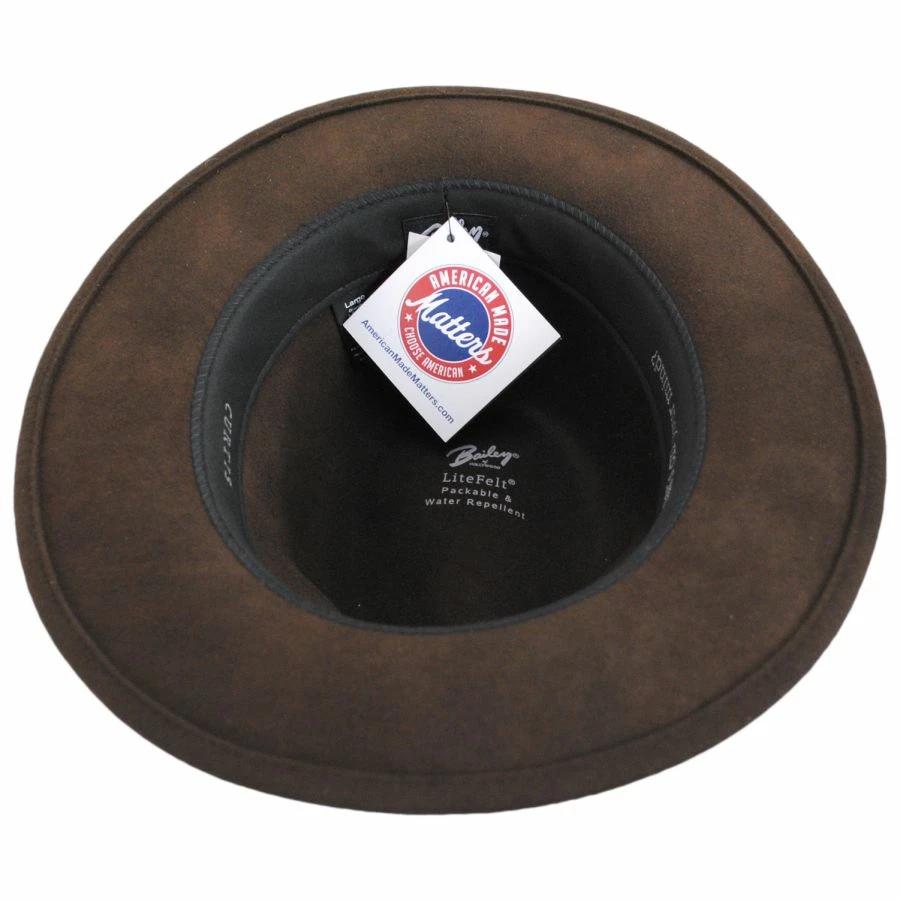 Bailey Curtis Wool LiteFelt Safari Fedora Hat 5 Bailey Curtis Wool LiteFelt Safari Fedora Hat - Image 3