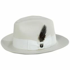 Stacy Adams Cannery Row Wool Felt Fedora Hat -Brixton Hats Shop 447083