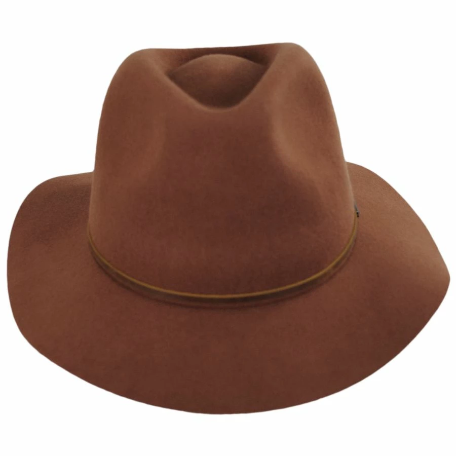 Brixton Hats Wesley Packable Wool Felt Fedora Hat 3 Brixton Hats Wesley Packable Wool Felt Fedora Hat