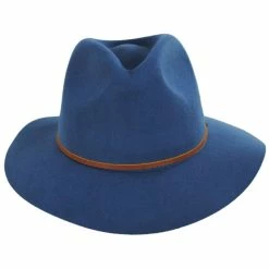 Brixton Hats Wesley Wool Felt Floppy Fedora Hat - Teal