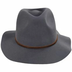 Brixton Hats Wesley Wool Felt Floppy Fedora Hat - Gray