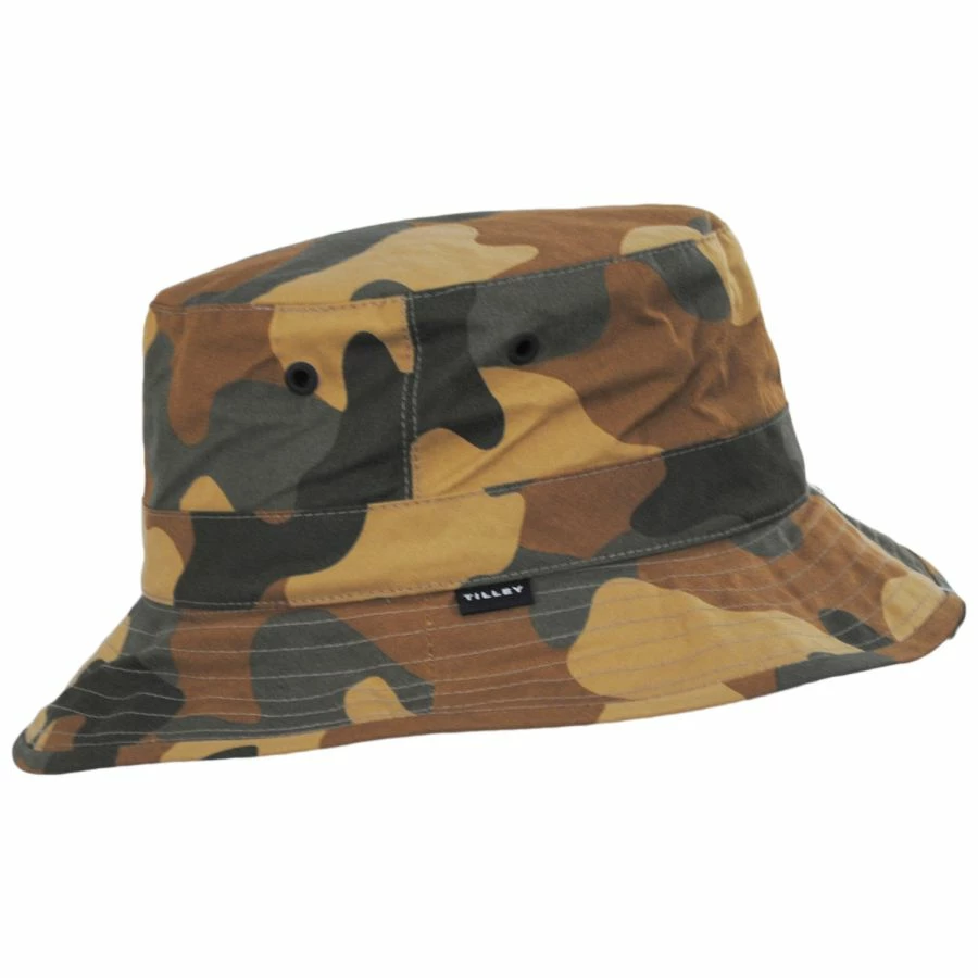 Tilley Endurables Waxed Cotton Camo Bucket Hat 4 Tilley Endurables Waxed Cotton Camo Bucket Hat - Image 2
