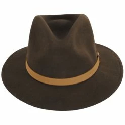 Brixton Hats Messer Wool Felt Fedora Hat - Brown/Beige