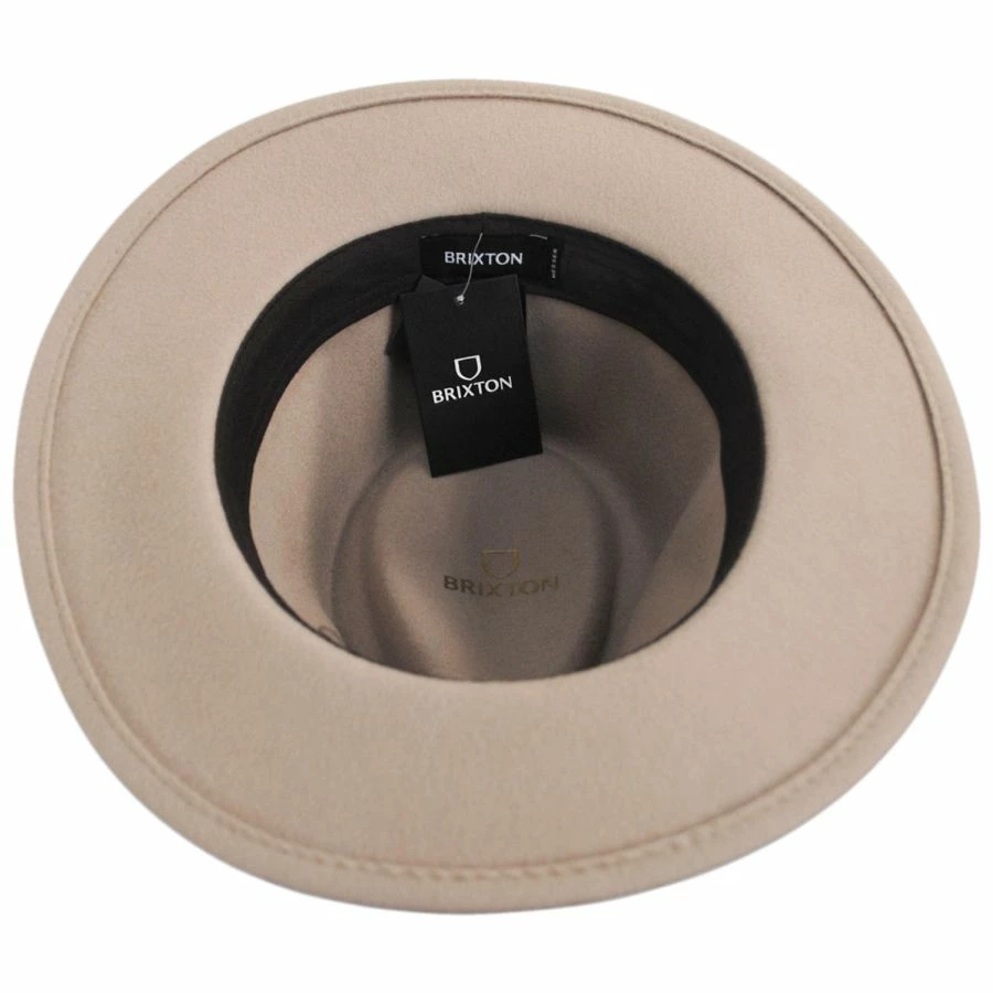 Brixton Hats Messer Wool Felt Fedora Hat - Fawn 5 Brixton Hats Messer Wool Felt Fedora Hat - Fawn - Image 3