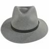 Brixton Hats Messer Melange Wool Felt Fedora Hat - Gray/Dark Gray
