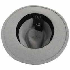 Brixton Hats Messer Melange Wool Felt Fedora Hat - Gray/Dark Gray 7 Brixton Hats Messer Melange Wool Felt Fedora Hat - Gray/Dark Gray -Brixton Hats Shop 456549