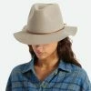Brixton Hats Wesley Wool Felt Floppy Fedora Hat - Tan