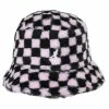 Kangol Checkerboard Faux Fur Bucket Hat -Brixton Hats Shop 458925