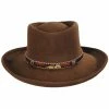 Toucan Collection Belted Southwest Wool Felt Gambler Hat -Brixton Hats Shop 459519