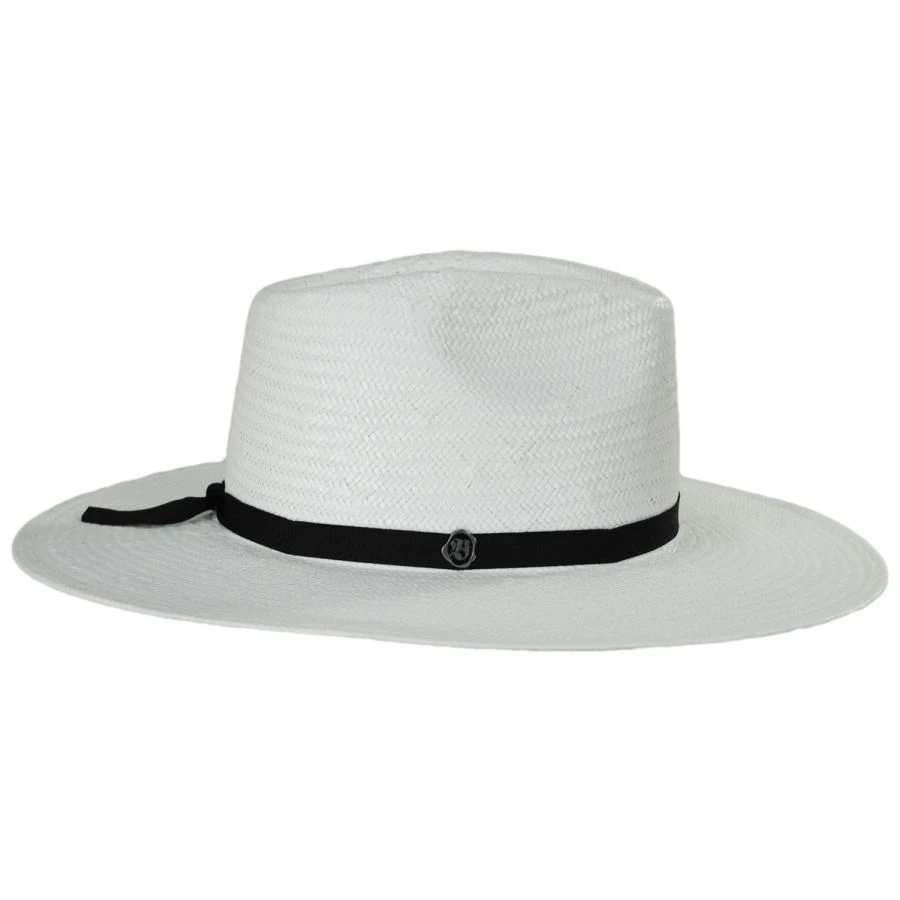 Biltmore Vintage Couture Fine Line Toyo Straw Fedora Hat 4 Biltmore Vintage Couture Fine Line Toyo Straw Fedora Hat - Image 2