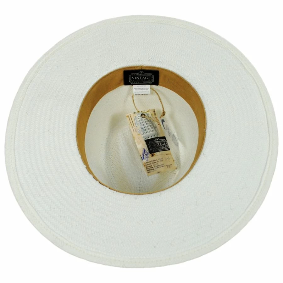 Biltmore Vintage Couture Fine Line Toyo Straw Fedora Hat 5 Biltmore Vintage Couture Fine Line Toyo Straw Fedora Hat - Image 3