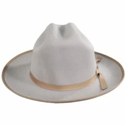 Scala Zamora Wool Felt Cattleman Western Hat - Silverbelly