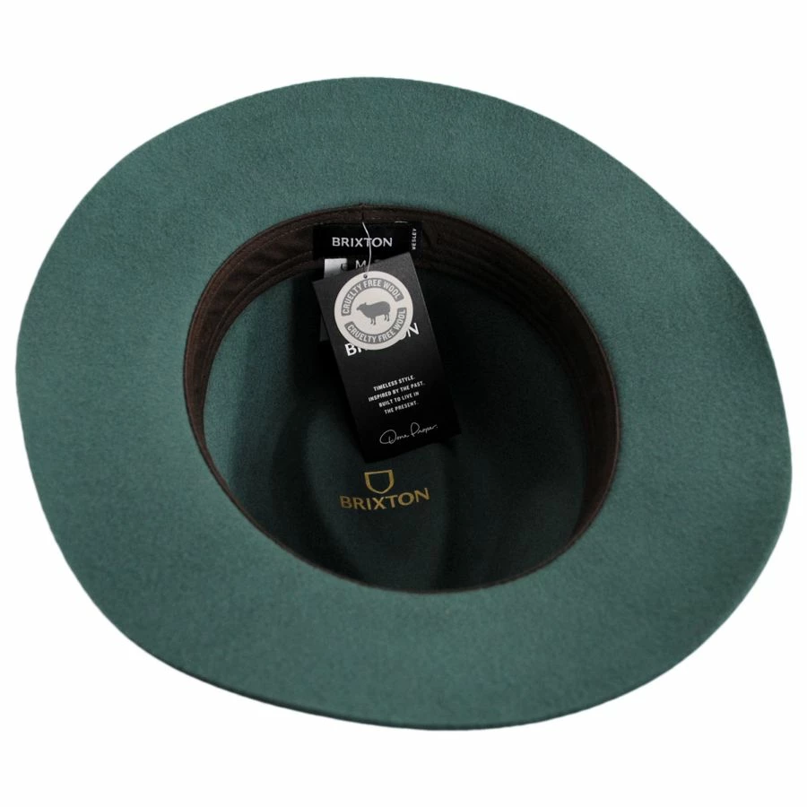 Brixton Hats Wesley Wool Felt Floppy Fedora Hat 5 Brixton Hats Wesley Wool Felt Floppy Fedora Hat - Image 3