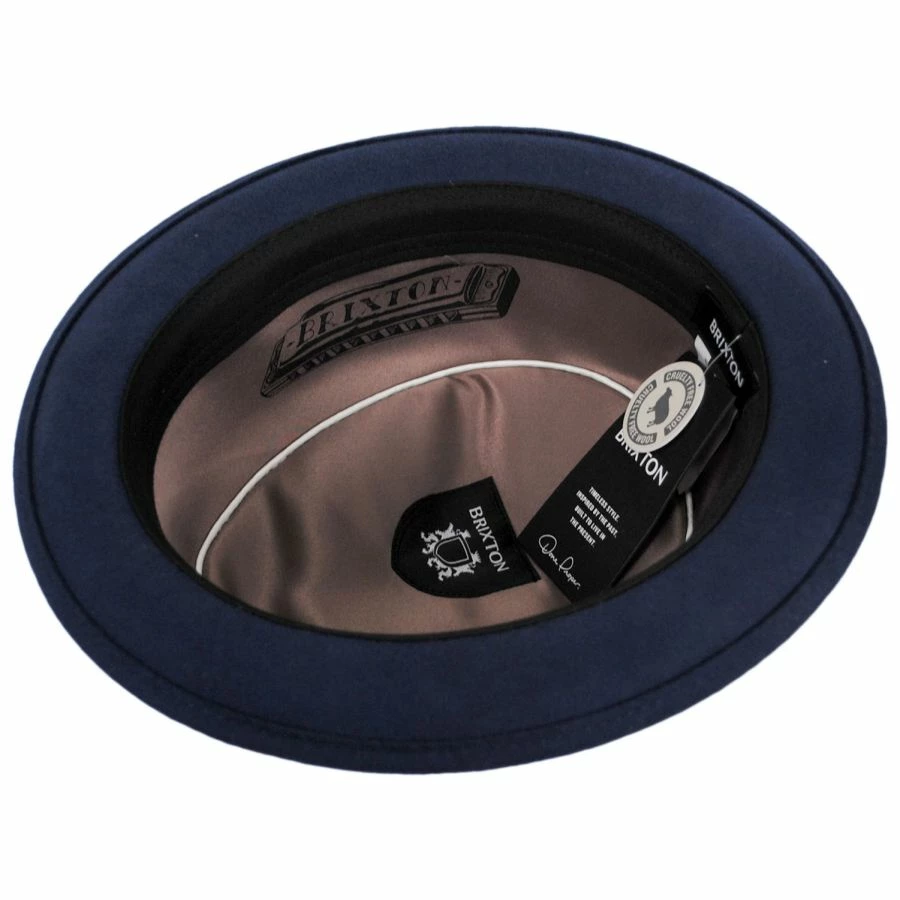 Brixton Hats Stout Wool Felt Diamond Crown Fedora Hat 5 Brixton Hats Stout Wool Felt Diamond Crown Fedora Hat - Image 3