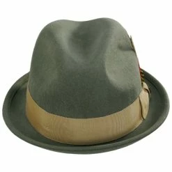 Brixton Hats Gain Wool Felt Fedora Hat - Olive Green