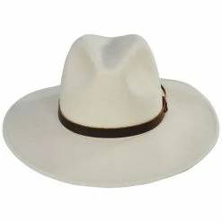 Brixton Hats Field Proper Wool Felt Fedora Hat - Off White