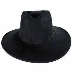 Brixton Hats Jo Wool Felt Rancher Fedora Hat - Black