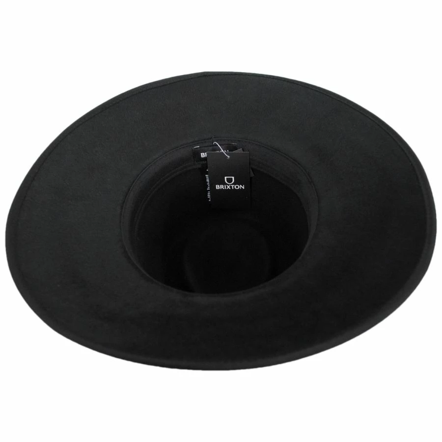 Brixton Hats Jo Wool Felt Rancher Fedora Hat - Black 5 Brixton Hats Jo Wool Felt Rancher Fedora Hat - Black - Image 3
