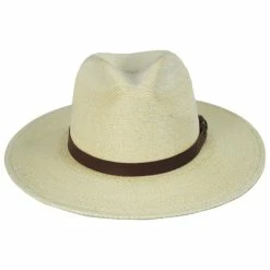 Brixton Hats Field Proper Palm Straw Fedora Hat - Natural