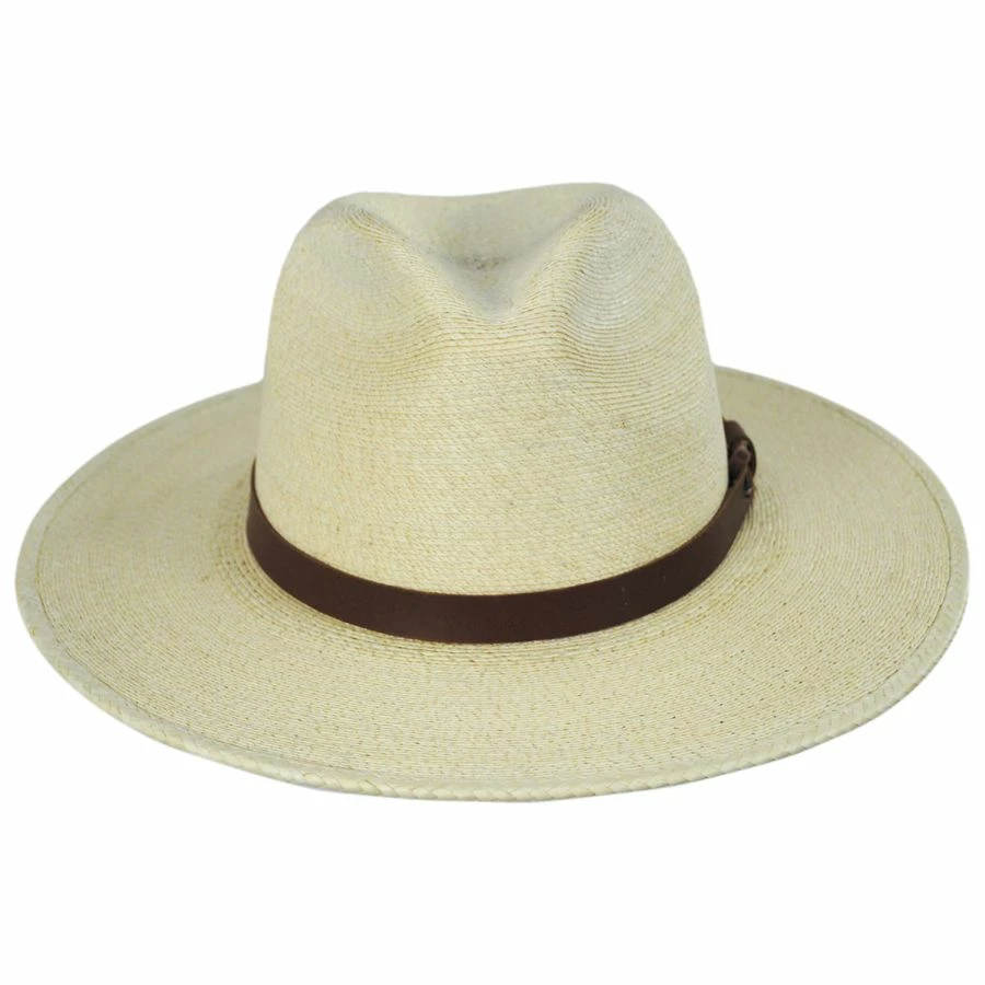 Brixton Hats Field Proper Palm Straw Fedora Hat - Natural 3 Brixton Hats Field Proper Palm Straw Fedora Hat - Natural