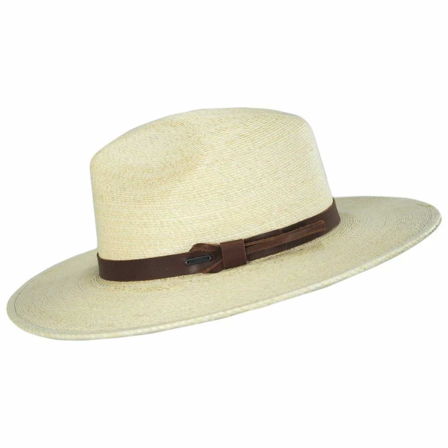 Brixton Hats Field Proper Palm Straw Fedora Hat - Natural 4 Brixton Hats Field Proper Palm Straw Fedora Hat - Natural - Image 2