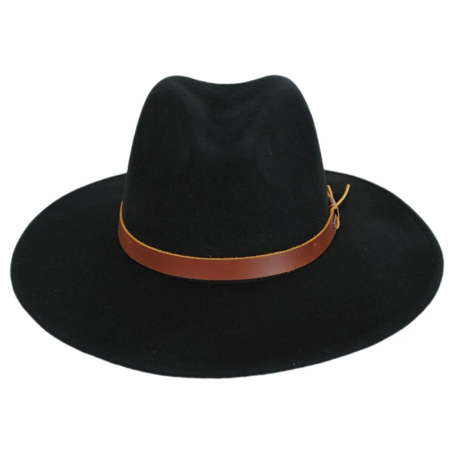 Brixton Hats Field Proper Wool Felt Fedora Hat - Black 3 Brixton Hats Field Proper Wool Felt Fedora Hat - Black