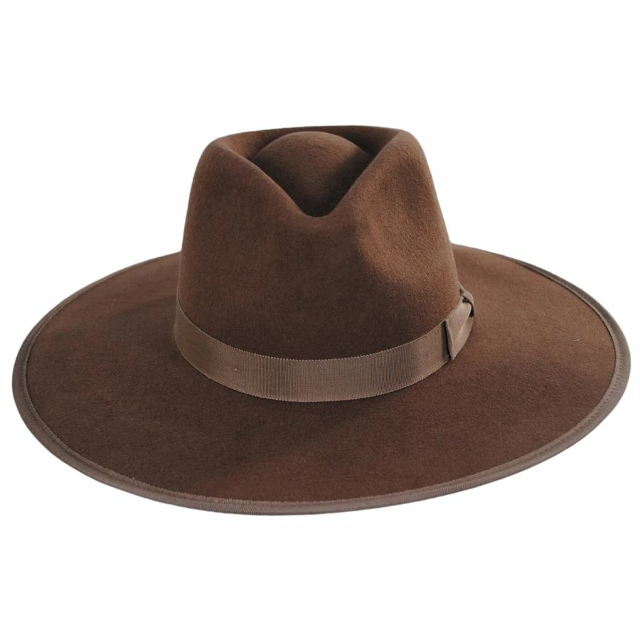Brixton Hats Jo Wool Felt Rancher Fedora Hat 3 Brixton Hats Jo Wool Felt Rancher Fedora Hat