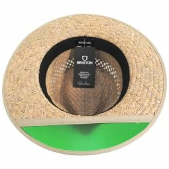 Brixton Hats Hunter Malan Straw Fedora Hat -Brixton Hats Shop 463553