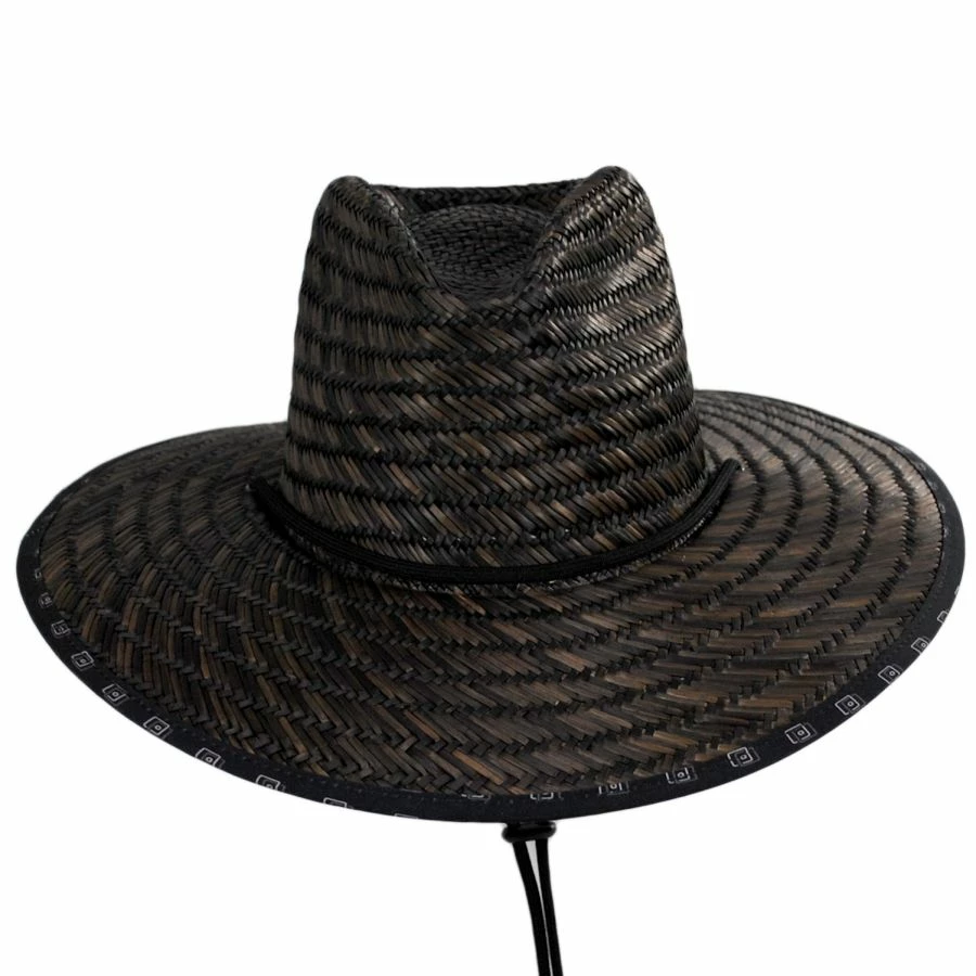 Brixton Hats Messer Palm Leaf Straw Lifeguard Hat 3 Brixton Hats Messer Palm Leaf Straw Lifeguard Hat