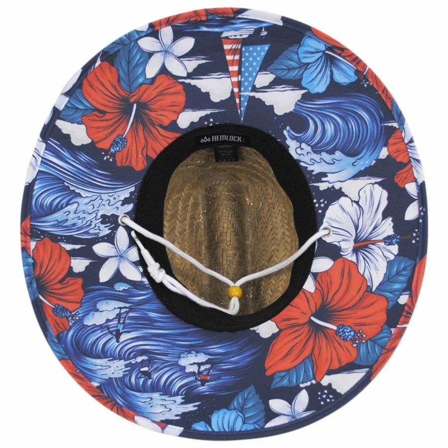 Hemlock Hat Co Midway Rush Straw Lifeguard Hat 5 Hemlock Hat Co Midway Rush Straw Lifeguard Hat - Image 3