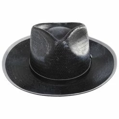 Stacy Adams Ritz Distressed Toyo Straw Fedora Hat