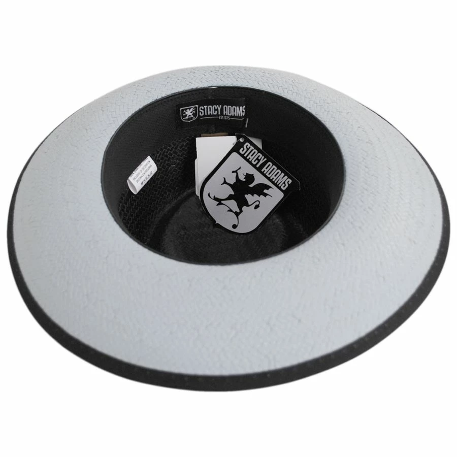 Stacy Adams Ritz Distressed Toyo Straw Fedora Hat 5 Stacy Adams Ritz Distressed Toyo Straw Fedora Hat - Image 3