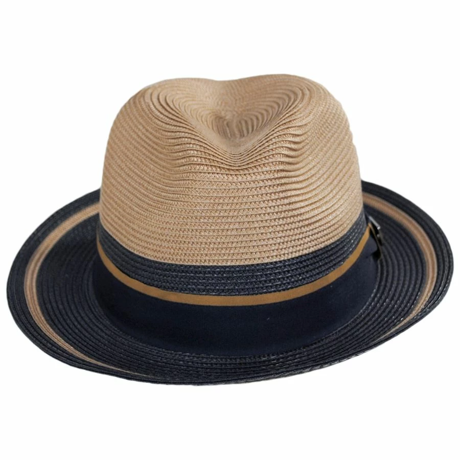 Stacy Adams Rodano Poly Braid Two Tone Fedora Hat 3 Stacy Adams Rodano Poly Braid Two Tone Fedora Hat