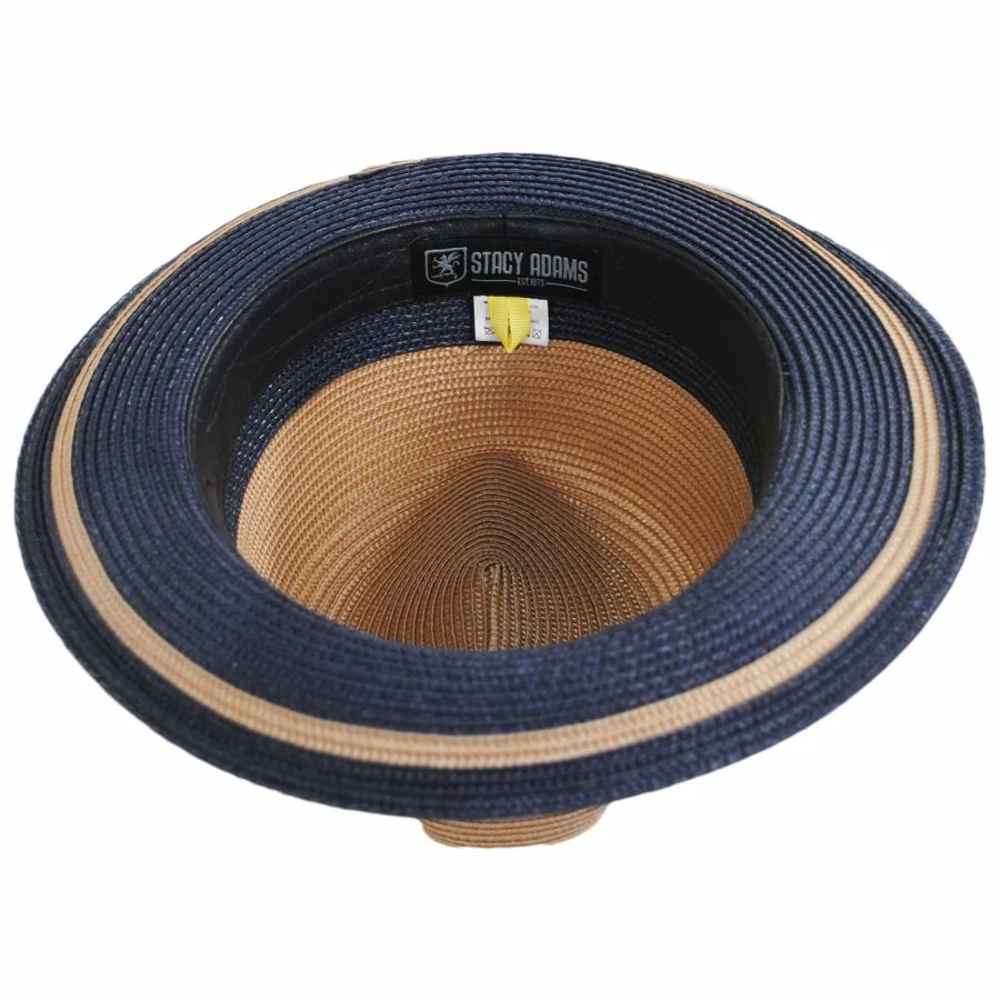 Stacy Adams Rodano Poly Braid Two Tone Fedora Hat 5 Stacy Adams Rodano Poly Braid Two Tone Fedora Hat - Image 3