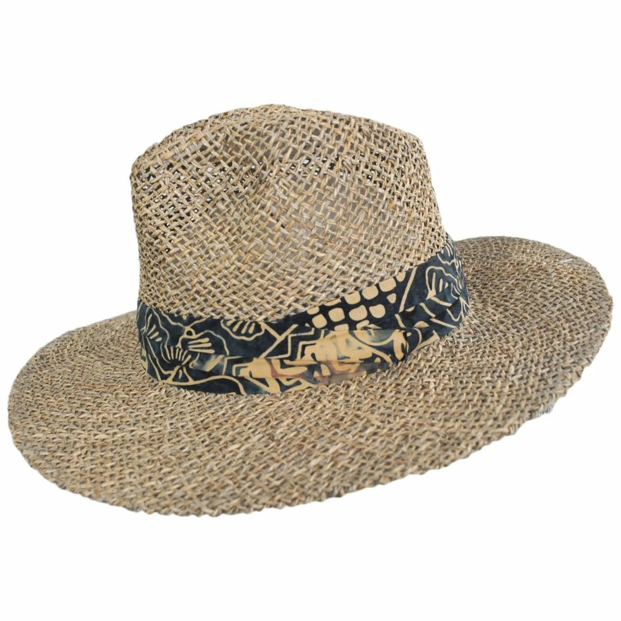 Scala Twisted Seagrass Safari Fedora Hat 4 Scala Twisted Seagrass Safari Fedora Hat - Image 2