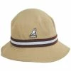 Kangol Stripe Lahinch Cotton Bucket Hat - Oatmeal