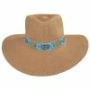 Nikki Beach La Paz Toyo Straw Rancher Fedora Hat