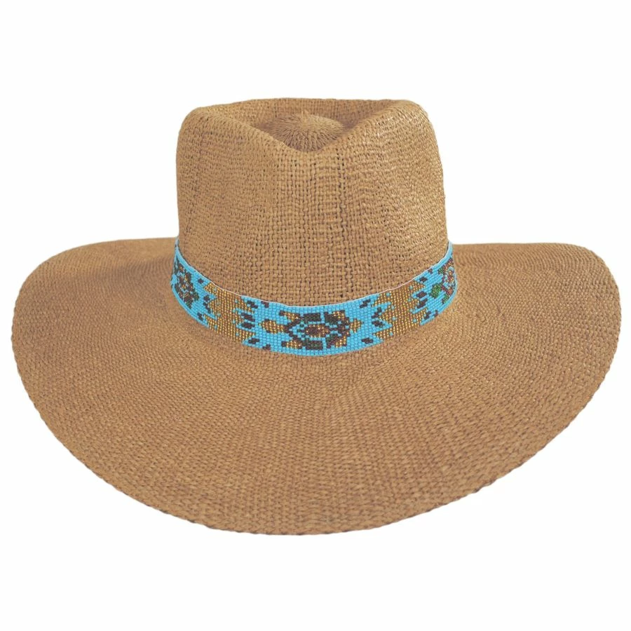 Nikki Beach La Paz Toyo Straw Rancher Fedora Hat 3 Nikki Beach La Paz Toyo Straw Rancher Fedora Hat