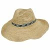 Nikki Beach Lainey Crochet Raffia Straw Western Hat